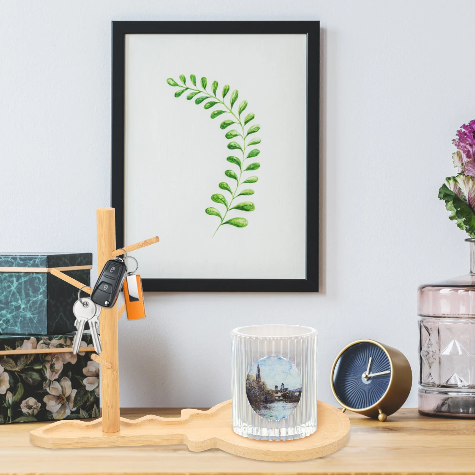 

Набор деревянных подставок для ключей, украшений, часов и браслетов, органайзер для прихожей, декоративный поднос для хранения мелочей