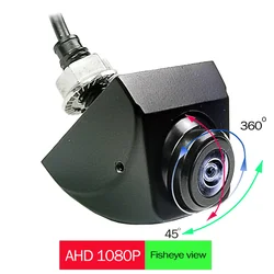 360° Rotato AHD 1920x1080P Fisheye View 180° Car Reverse Backup Camera Rear Front view Side view Vehicle camera HD Night Vision