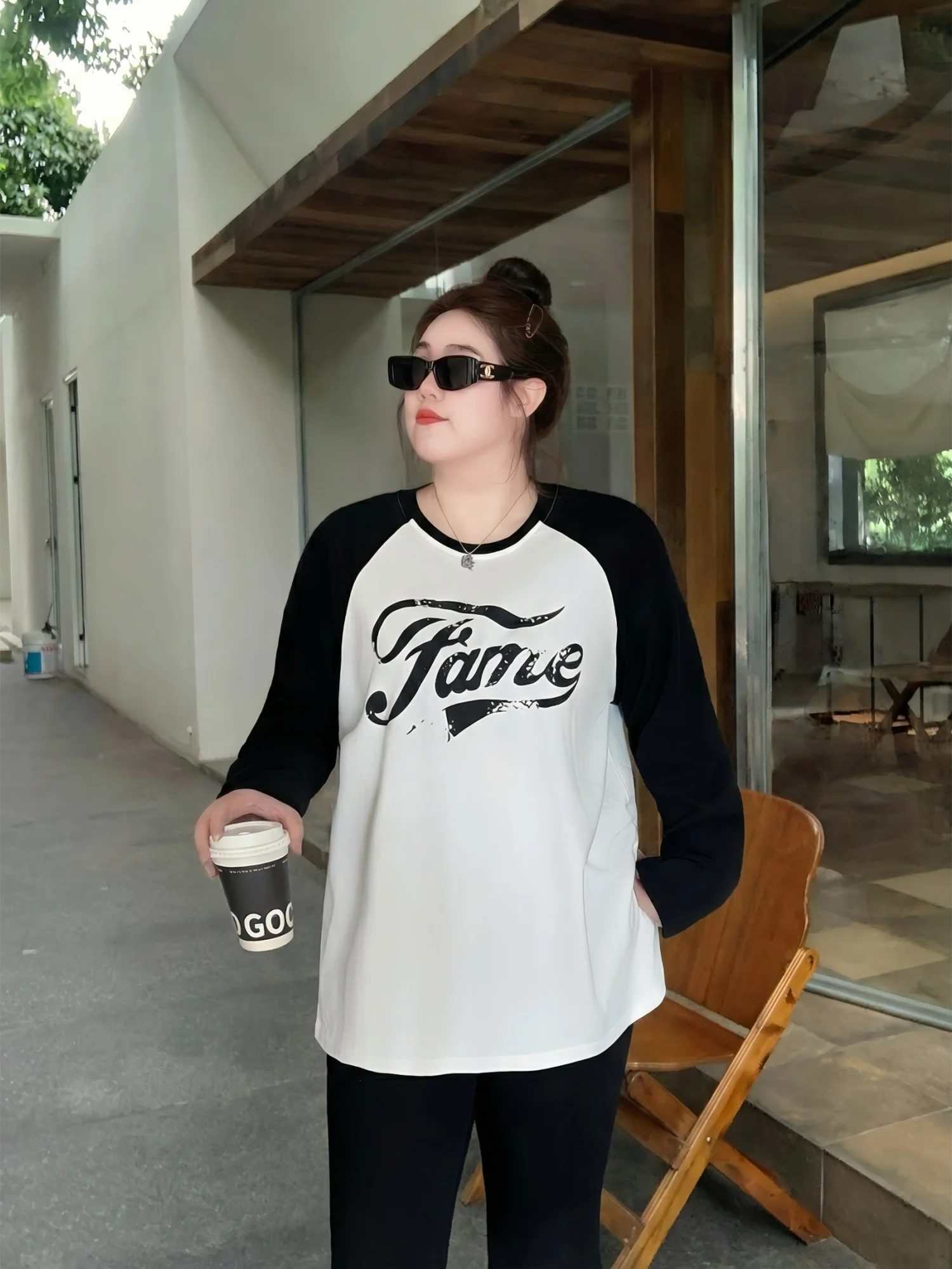 

Женская футболка большого размера с длинным рукавом, весенняя новинка, повседневный стиль, с цветными вставками на плечах, базовый слой, топ для поездок на работу, хлопок