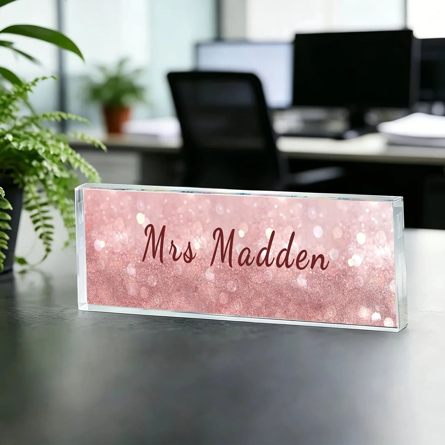 1PC Custom Acrylic Desk Nameplate, Personalized Office Accessory, Gift for Boss Manager Teacher Nurse, Desktop Office Decoration
