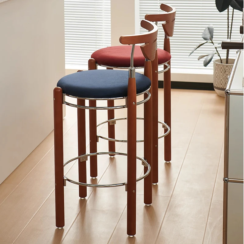 الشمال غرفة المعيشة كراسي بار تصميم أسود مطعم كراسي بار خشبية الجمالية الحديثة Sillas Para Comedor أثاث فريد من نوعه