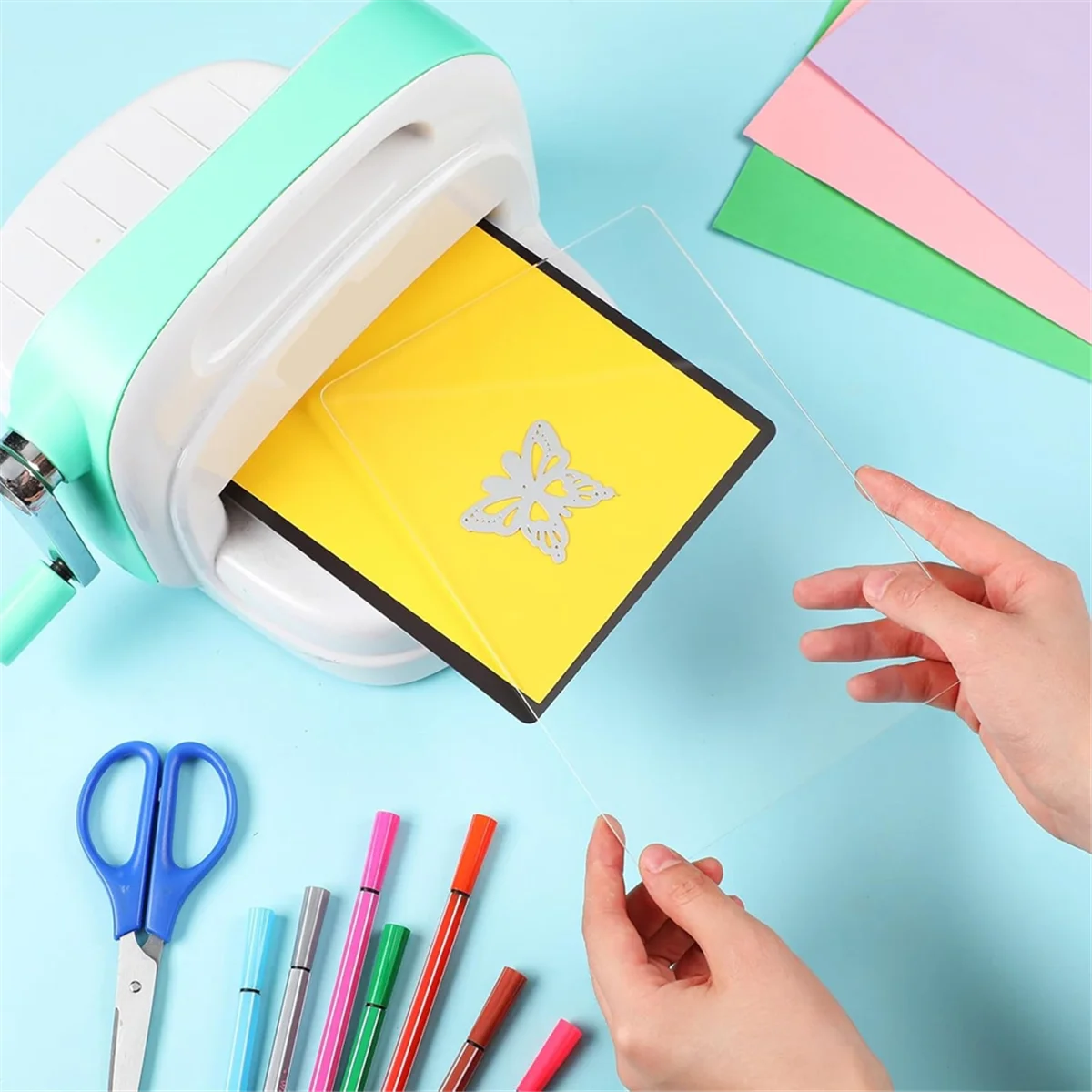 Ensemble de polymères de matrice, entretoise magnétique avec grille de taille de carte, polymères acryliques de coupe, machine de découpe, processeur de gaufrage, JAS, 2 pièces