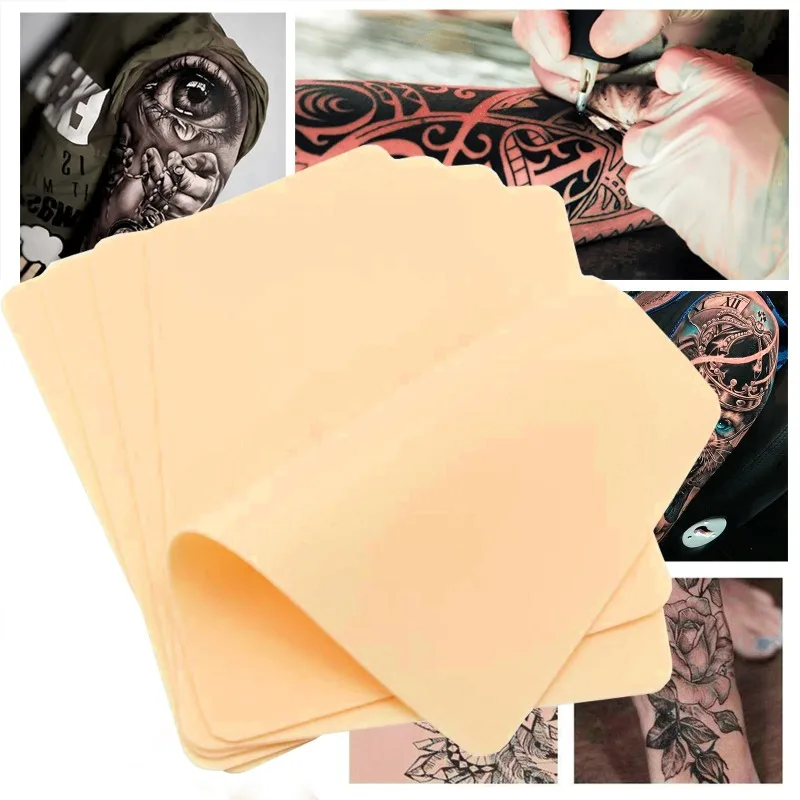 

3MM Tattoo Skin Practice 12x8" Thick Soft Silicone Fake Skin Tattoo Practice Skin for Tattoo Supplies