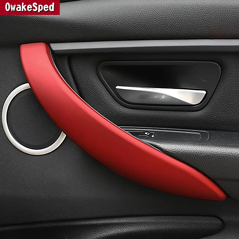 

Car Interior Door Armrest Handle Decoration Cover Carbon Fiber Pattern Stickers Trim For BMW 3 4 Serises F30 F32 3GT F34 2013-19