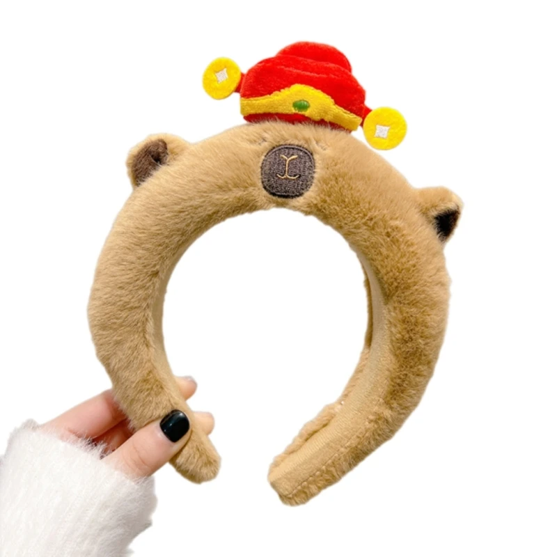 Women Hairbands Festive Capybara Birthday Party Photo Booth Props for Girl DXAA