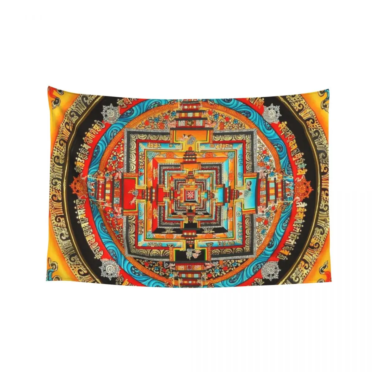 

Mandala 169 Sunburst Orange Mandala Tapestry Home Decoration Wall Decorations Home Supplies Room Decore Aesthetic Tapestry