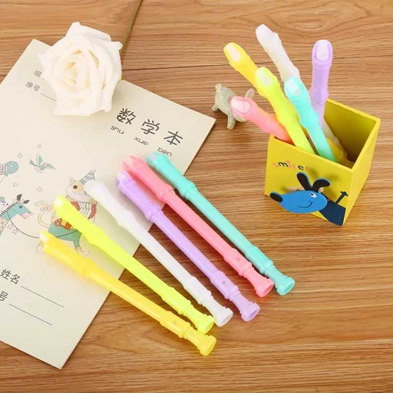 24Pcs creative flute shape gender-neutral pen, cute cartoon learning stationery