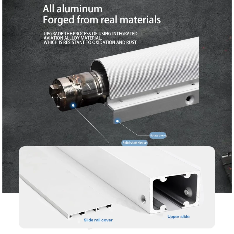 Free Rotation Folding Magic Door Double-Open Push-Pull Slide Rail Revolving Door Heaven And Earth Shaft Hanging Pulley