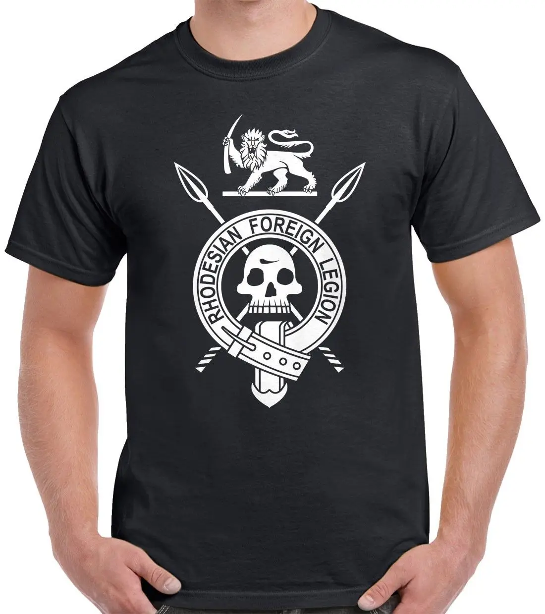 Rhodesian Foreign Legion T Shirt - Light Infantry RLI Rhodesia New Arrivals Men Funny Casual 100% Cotton Hip Hop Black Top Tees