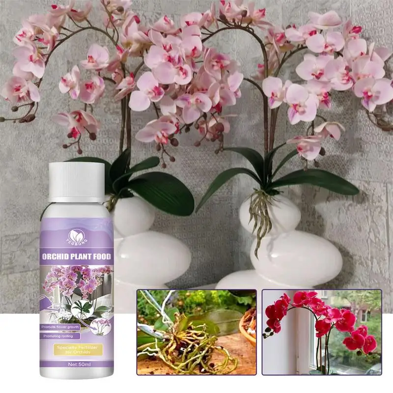 Orchid Liquid Fertilizer Agent Potted Plant Food Supplement Plant Roots Nutrient 50ml Plant Growth Enhancer Garden Supplies