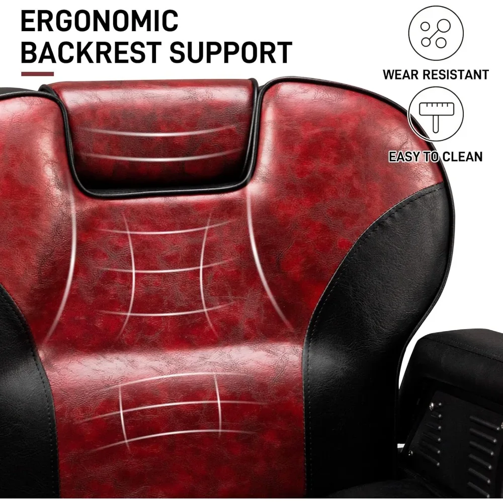 كرسي الحلاق الكلاسيكي لصالونات الشعر - شديد التحمل، مضخة هيدروليكية، مسند رأس قابل للتعديل، كرسي مصمم لجميع الأغراض #2