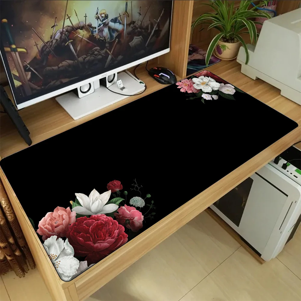 خمر زهرة الألعاب حصيرة الكمبيوتر لوحة المفاتيح Mausepad مكتب الملحقات ماوس حصيرة مكتب السجاد ميسا ألعاب تمديد الوسادة Deskmat