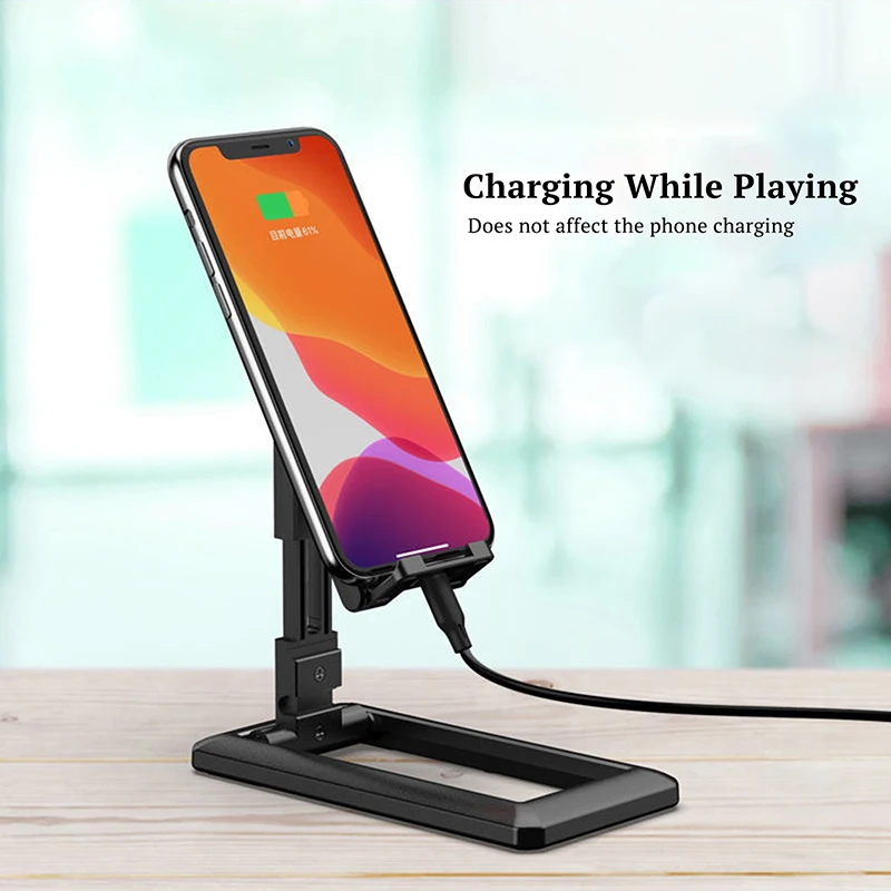 Faltbarer Tablet-Handy-Desktop-Telefonständer für iPad, iPhone, Samsung, Schreibtischhalter, verstellbare Schreibtischhalterung, Smartphone-Ständer – Detail 8