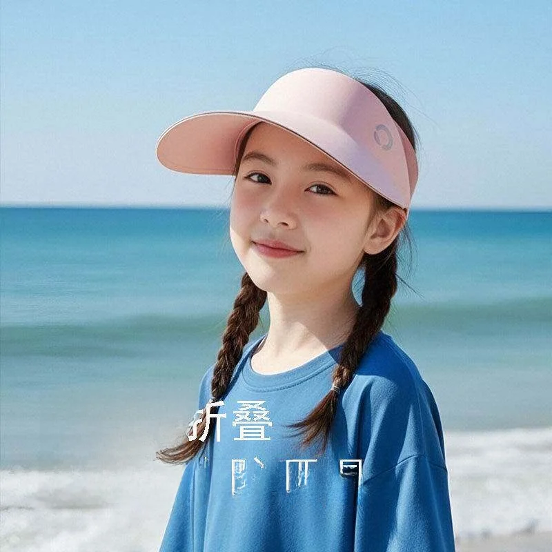 

Детская летняя солнцезащитная панама с открытым верхом для мальчиков и девочек, милая дорожная шляпа от солнца, повседневный стиль, UPF100+