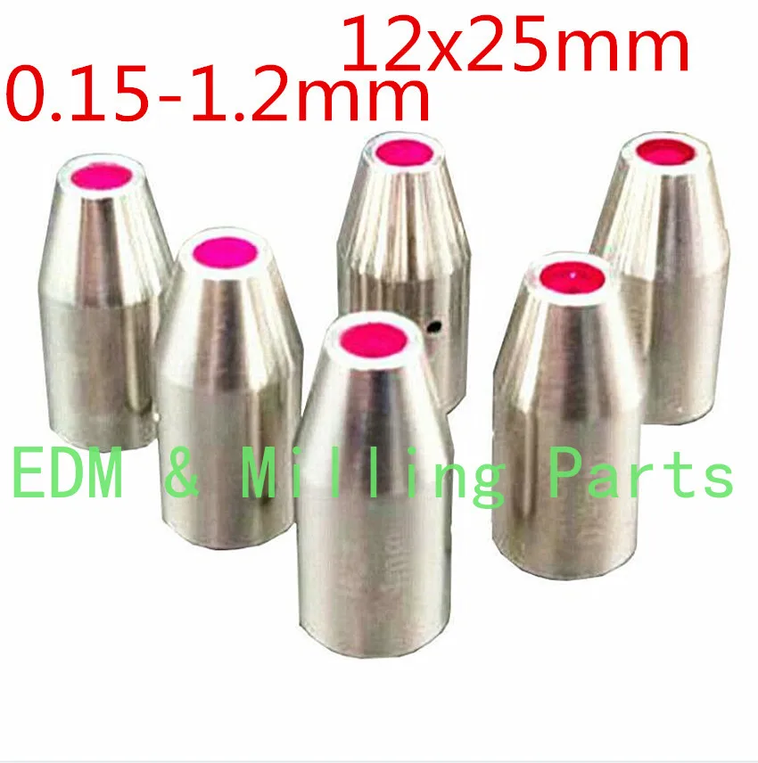 

1PC/6PC Wire EDM Drilling Machine CZ140 Pipe Ruby Guide 12x25mm 0.1-1.2mm For CNC Machine Service