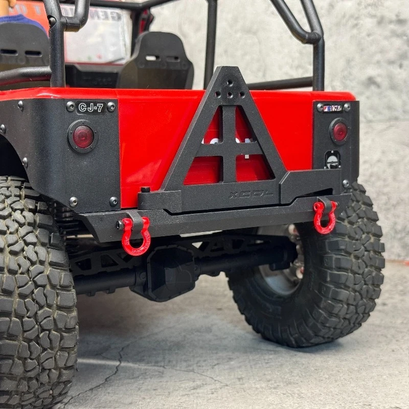 

Metal Rear Bumper Spare Tire Mount for Axial SCX10 III CJ-7 1/10 RC Crawler, 6061 Aluminum Alloy Direct Fit Bolt-On