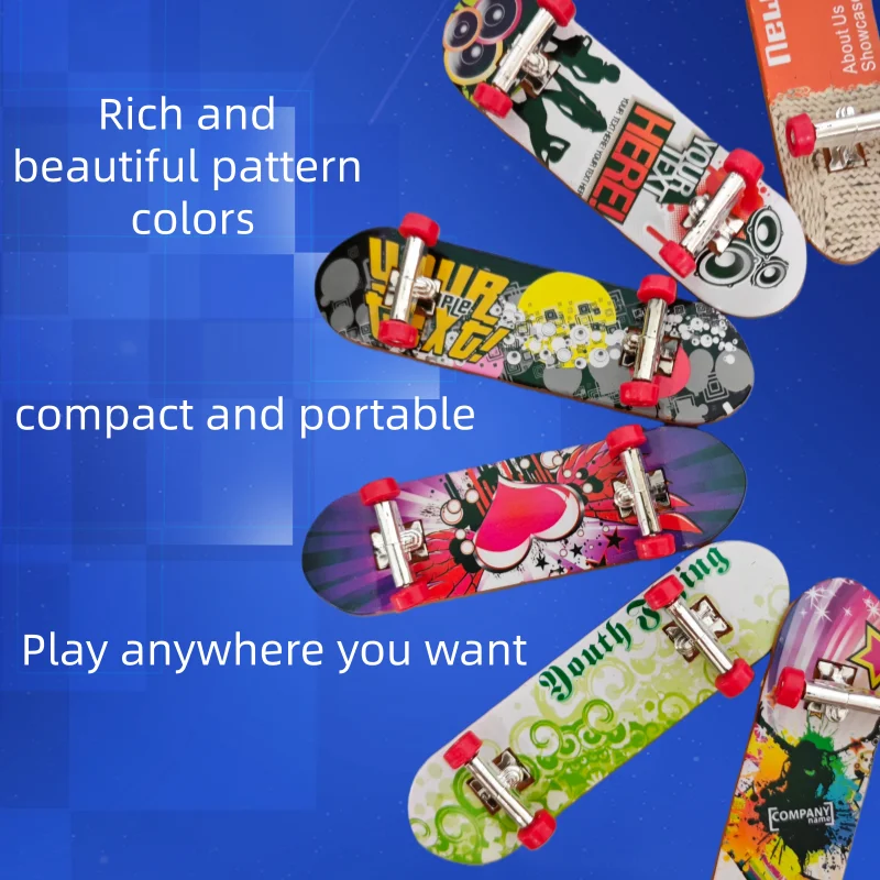 مجموعة مختلطة مكونة من 12 قطعة من لوح التزلج الصغير بأطراف الأصابع، نموذج لوح التزلج الإبداعي، لعبة هدية للأولاد، لعبة صغيرة هدية #2