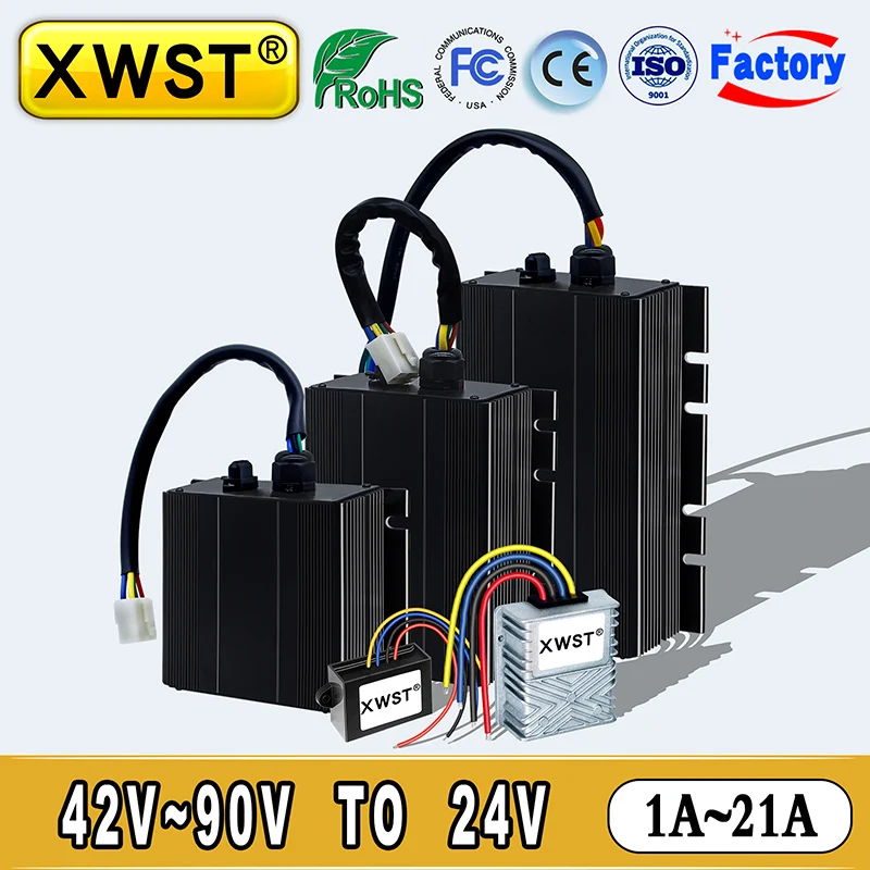 Factory Isolated DC DC Converter 9-150V 12V24V36V84V96V120V to 24V Transfomer Module 1- 21A Voltage Regulator Buck Power Supply