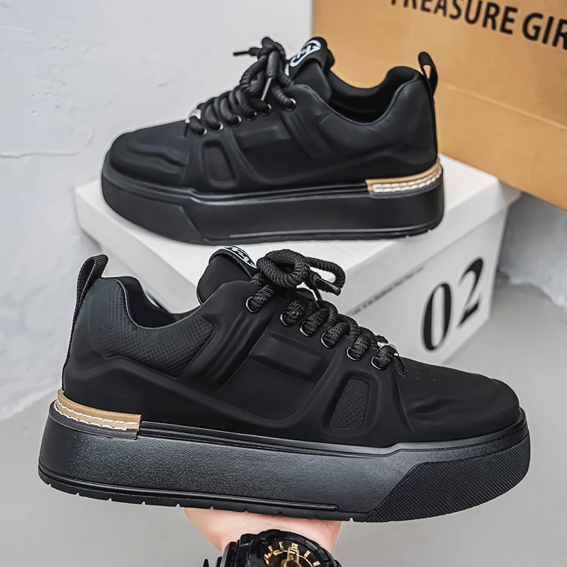 Sports and leisure shoes, men's shoes, marathon oversized air cushioned shoes, fly woven all season rubber, wear-resistant, anti