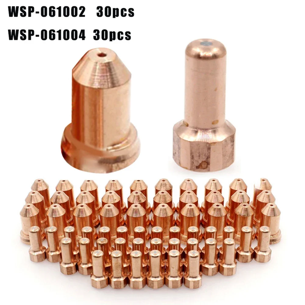 60pcs PT-80 PT80 IPT-80 Plasma Cutter Torch Electrode 1.3mm 1.0mm 1.2mm Tips 52558 51311.13 Plasma Torch Nozzles Welding Tools