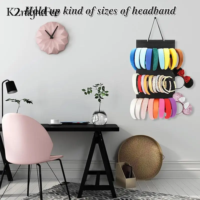 Hair Bow Storage Hairpins Hair Accessories Display Stand Hanging Wall Headband Holder For Women Girls Felt Headbands Organizer