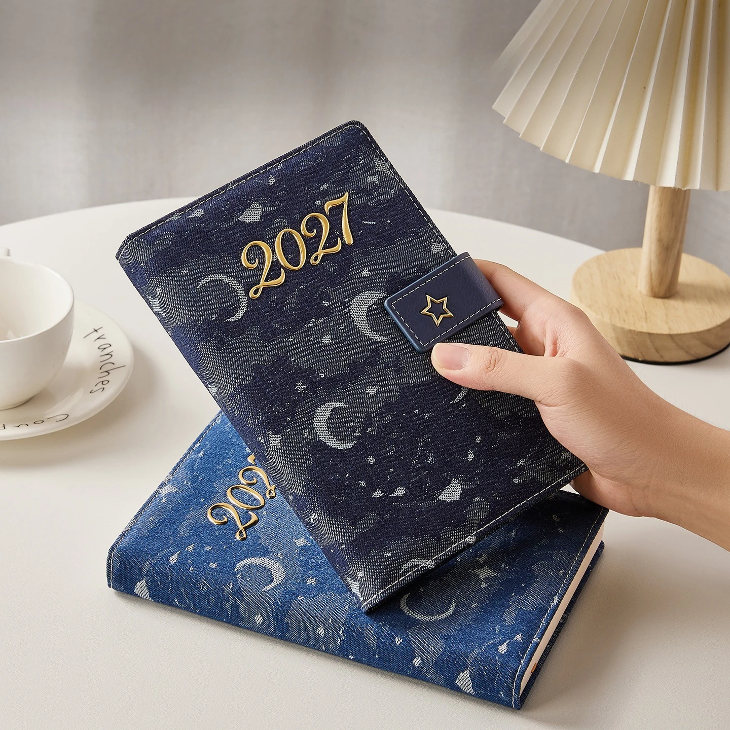 A5 2027 Calendar 365 Efficiency Manual Daily Plan Office Learning Notebook Cowboy Fabric Plan