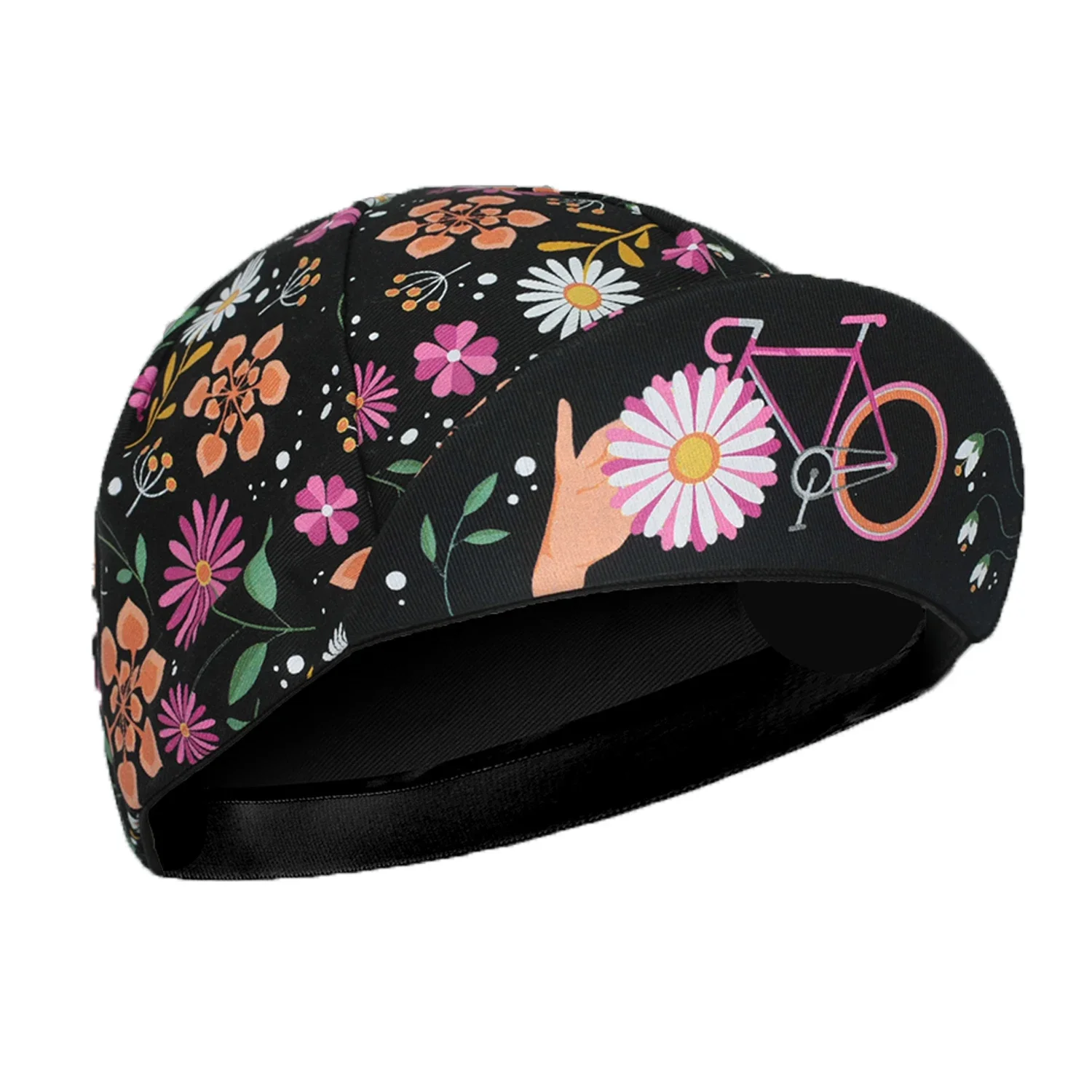 Happy Cycling Hat In Flowers Style Cycling Hat Cap Cycling Cap For Women Breathable Comfortable And Durable