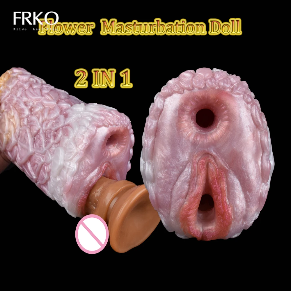 

FRKO Flower Real Vaginal Anal 2 In 1 Masturbator Doll Male Soft Pocket Pussy Masturbation Cup Adult Product Men Sexy Toys