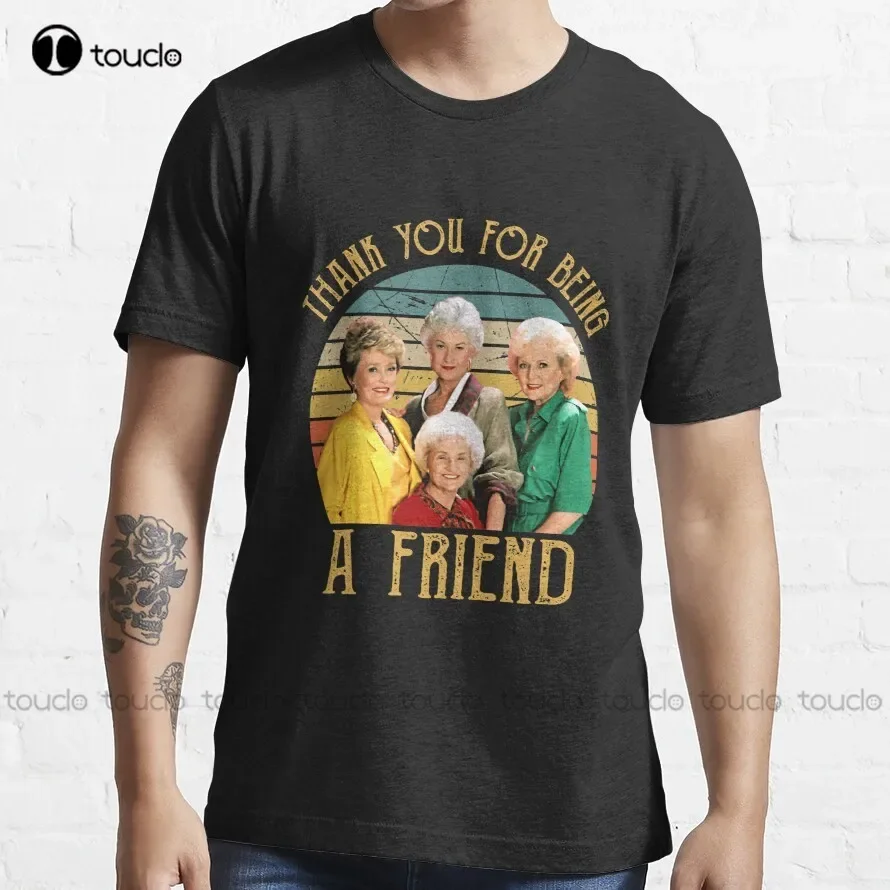 Thank You For Being A Friend Vintage Betty White Golden Girls T-Shirt Mens White Shirt Custom Aldult Teen Unisex Xs-5Xl New