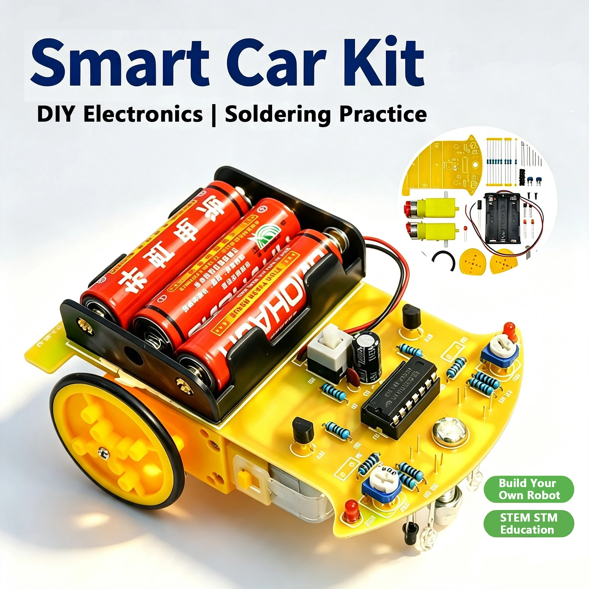 NAND Gate Smart Line-Tracking Car Kit Electronic Teaching Training Line-Following Car DIY Component Set TJ-56-635