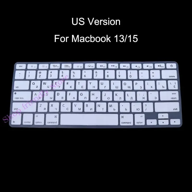 

594A Russian Keyboard Cover Film Sticker Durable Characters for US Version Keypad