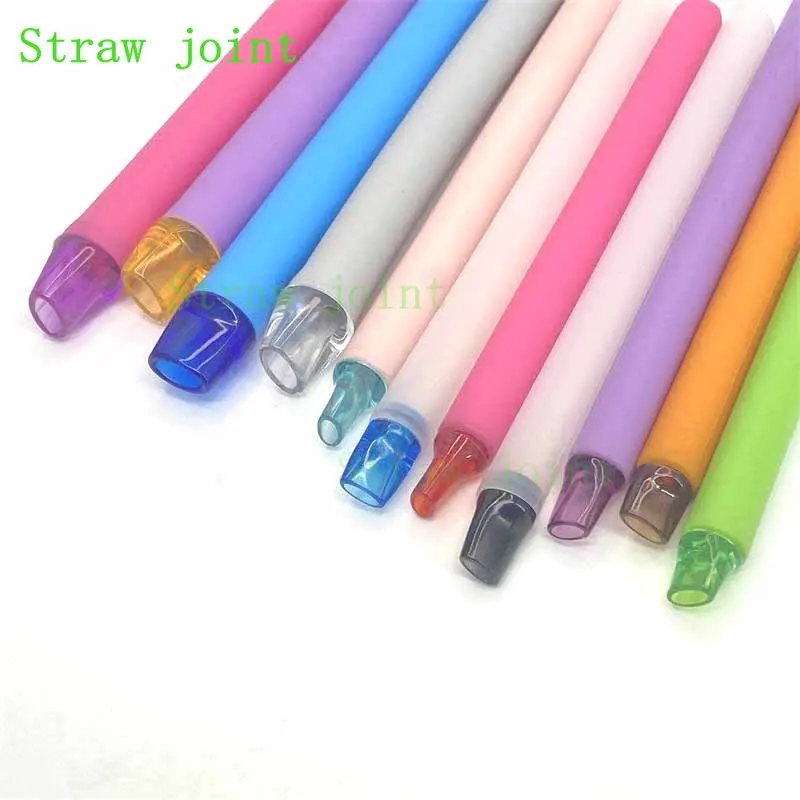 1 قطعة 510 شورت أكريليك فتحة بيضاوية الشكل وصلة من القش #2