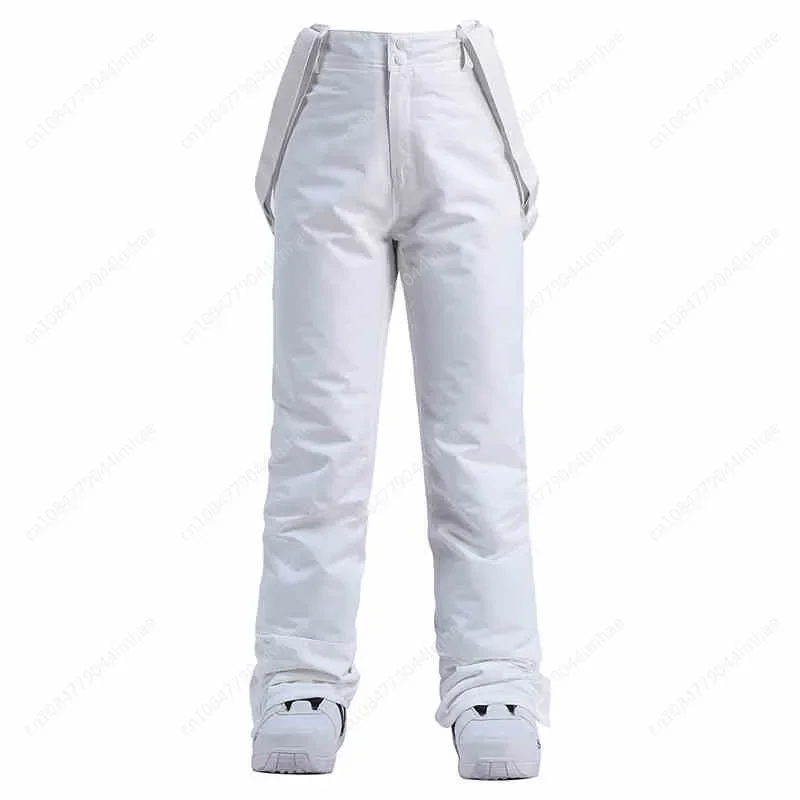 Cheap Women's and Men's Ice Snow Pants Outdoor Snowboarding Clothing Strap Trousers Skiing Suit Wear 10K Waterproof