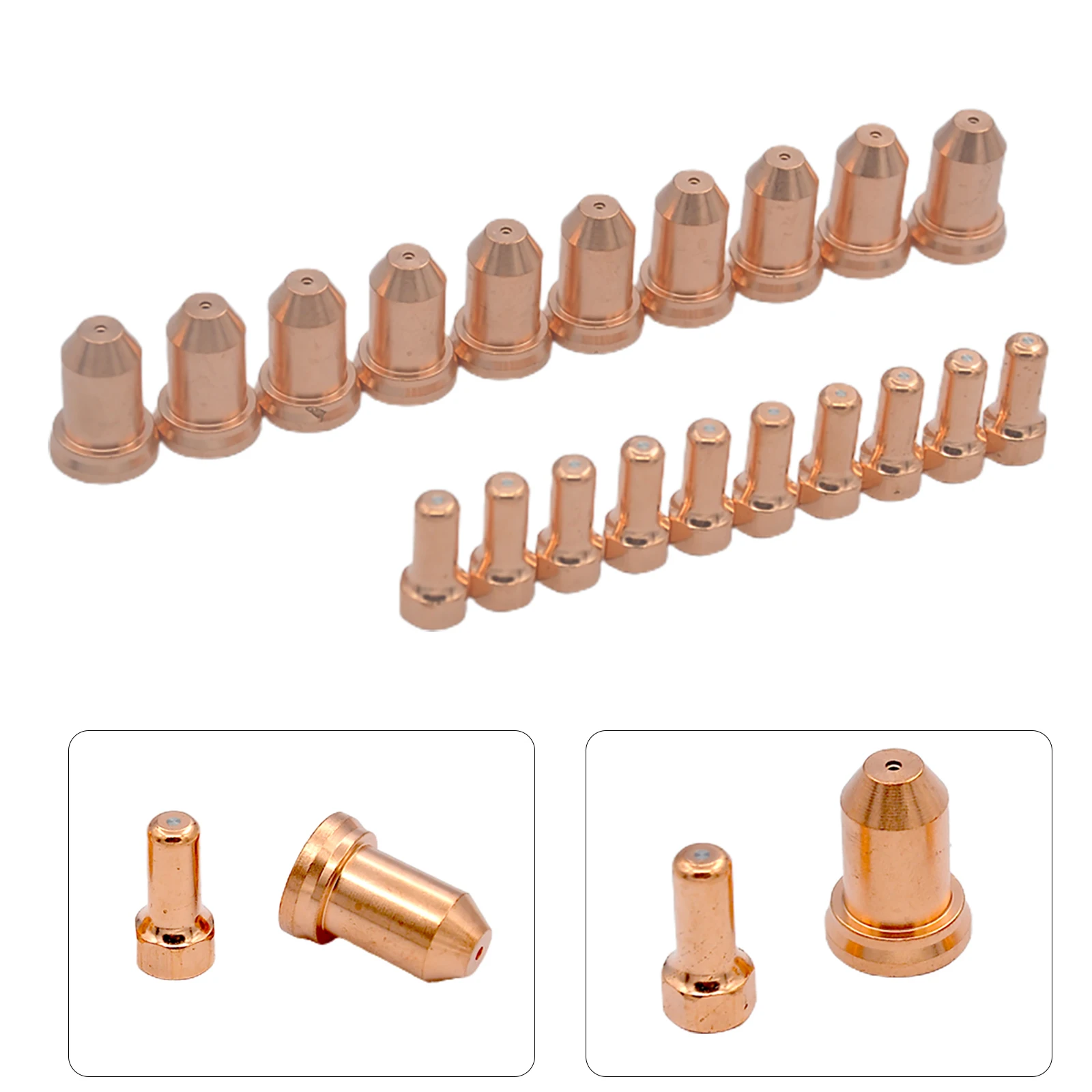 20 piezas PT80 PT-80, electrodo de IPT-80, puntas de 1,0mm, Kit de antorcha para el corte por Plasma, piezas de soldadura de corte
