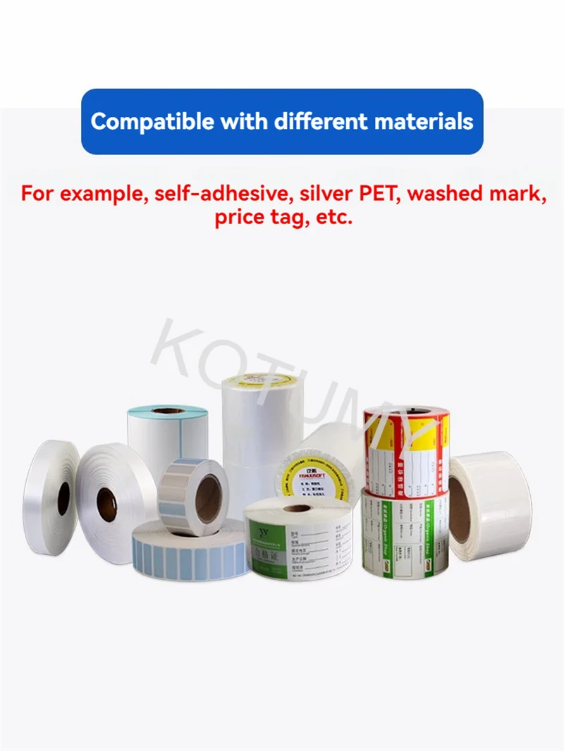 Enrouleur d'étiquettes à vitesse réglable, enrouleur automatique bidirectionnel, Machine à codes-barres auto-adhésive, pour vêtements