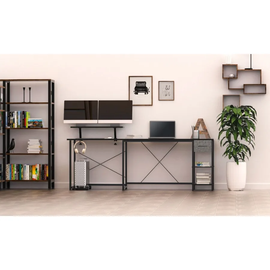 

L-образный многофункциональный стол, игровой стол, угловой компьютерный стол, компьютерный стол для домашнего офиса