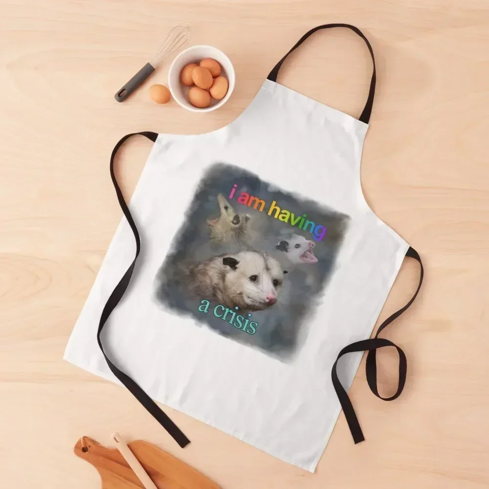 

I am having a crisis possum word art Apron Cute Kitchen Kitchen Supplies Apron