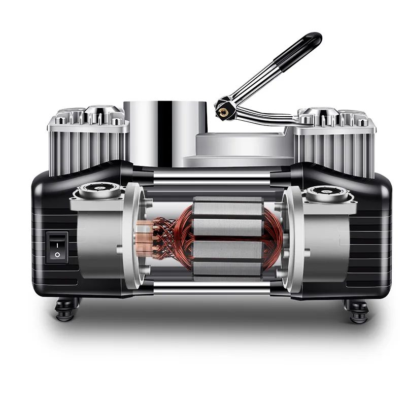 

High Power Double Cylinder Car Air Pump - Direct Factory Supply For Off-Road Tires