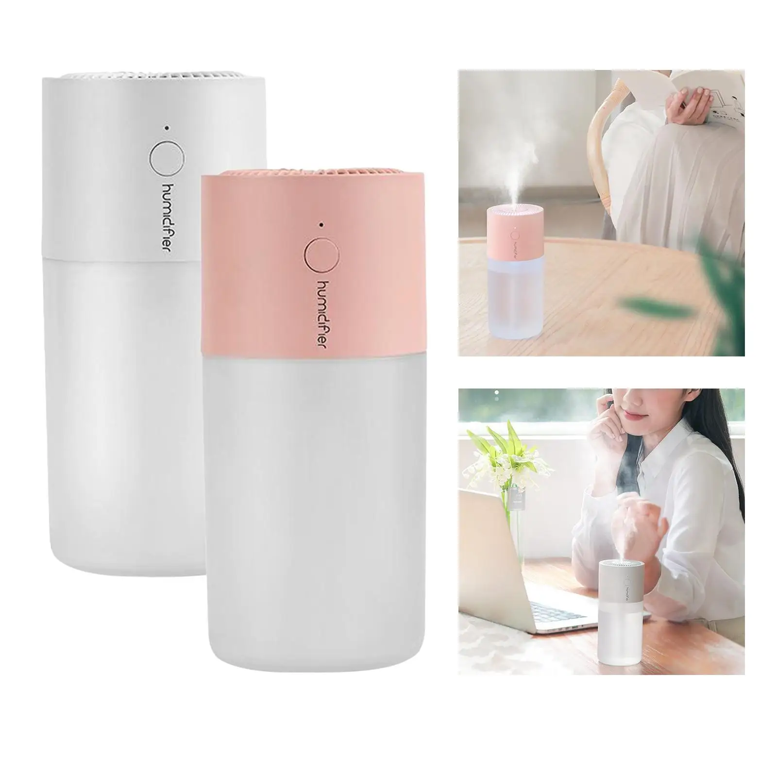 مرطب USB، مرطب هواء صغير محمول 300 مل، مرطب هواء مع ضوء، تغيير لون، مناسب للمنزل، السيارة
