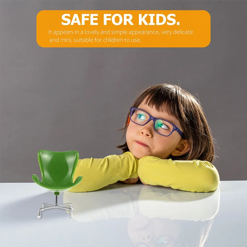 

2Pcs Miniature Furniture Miniature Swivel Armchair Chic Colors Realistic Look for Kids Imaginative Play Decorative House