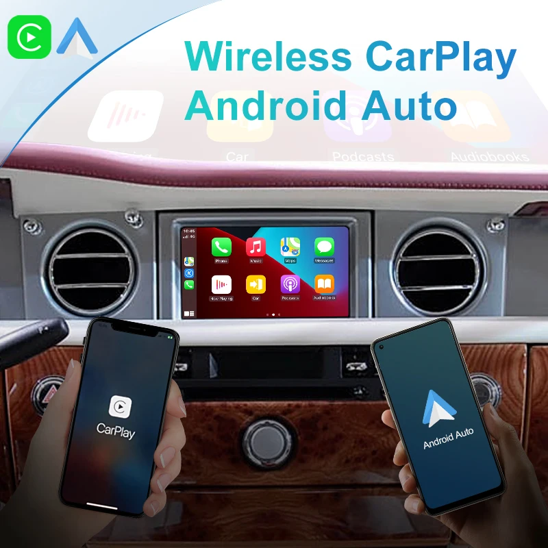 Wireless Apple CarPlay Android Auto Module For Rolls-Royce CCC Phantom 7inch 2006-2012 screen Car Play  Mirror Front Rear Camera