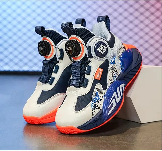 

Детские баскетбольные кроссовки, нескользящие дышащие баскетбольные тренировочные кроссовки на шнуровке, баскетбольные ботинки для мальчиков и девочек, спортивная обувь