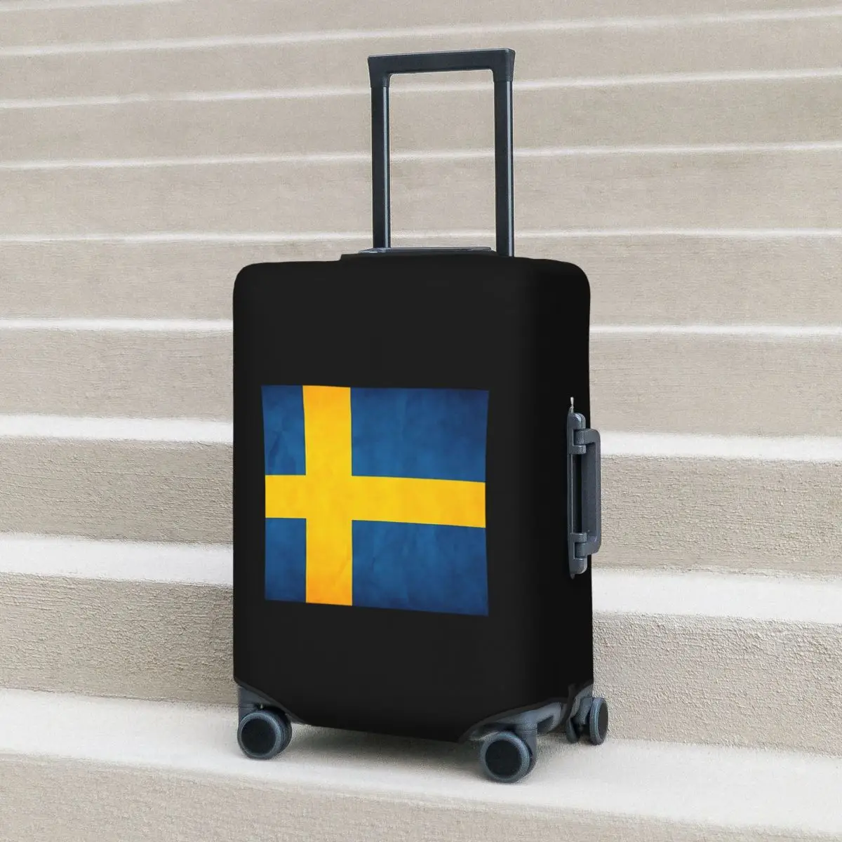 Capa protetora para mala com bandeira sueca da Suécia, capa elástica para bagagem de viagem para 18 a 32 polegadas