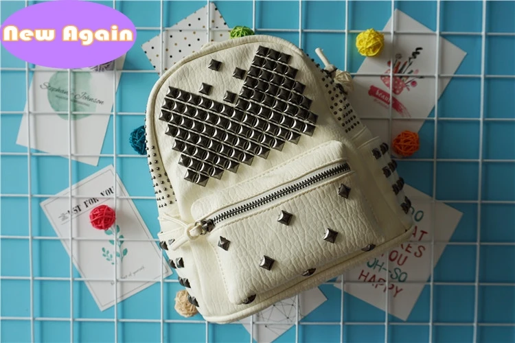 Mochilas con remaches personalizadas para niños, bolsos punk para exteriores, bolsas de vacaciones para niños, mochilas escolares populares para niños, mochila de pu para niños, NAB054