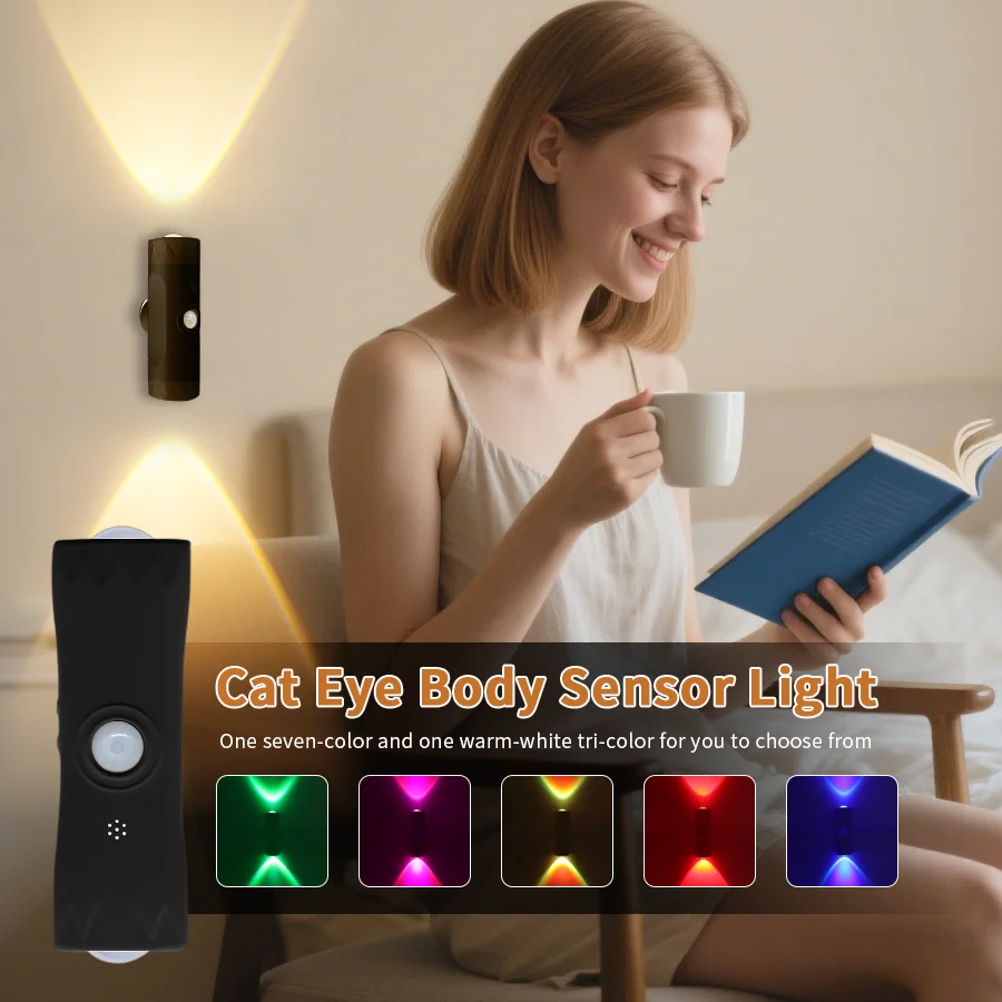 

1-3pcs Mini LED Motion Sensor Light, RGB Color Adjustable, USB Rechargeable Wall Light, Indoor Mini Motion Sensor Night Light