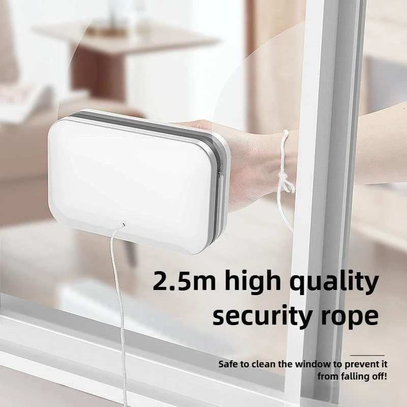 업그레이드된 자석 창문 청소 브러시 양면 자동 물 배출 와이퍼 유리창 청소 도구 (가정용)