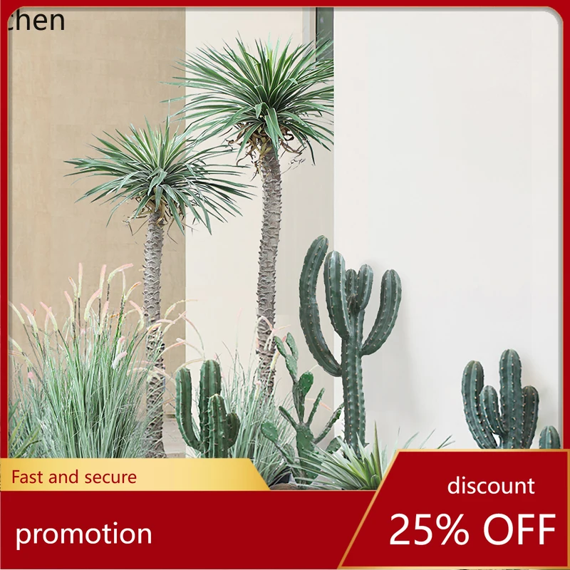 LYY Simulation Measuring Stick Cactus Green Plant Cactus Potted Tropical Succulent Plant Landscaping Exhibition Hall Homestay