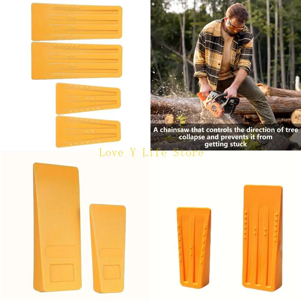 

L74C High Visibility Fluorescent ABS Logging Wedges Spiked With Reinforced Spikes Suitable For Emergency Release 4pcs/set