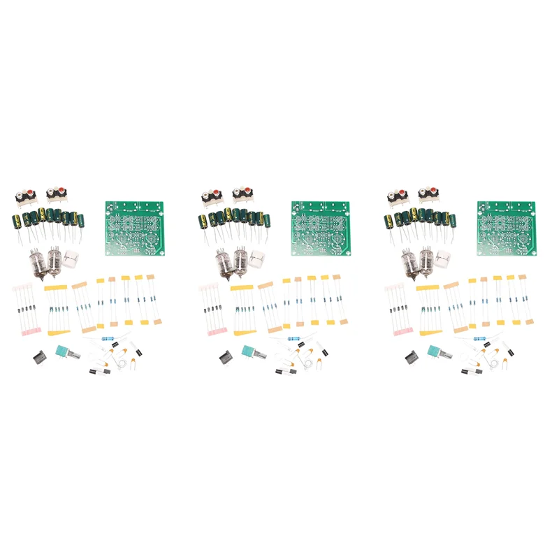 ABZW 3X Tube Amplifiers Audio Board Amplifier Pre-Amp Audio Mixer 6J1 Valve Preamp Bile Buffer Diy Kits