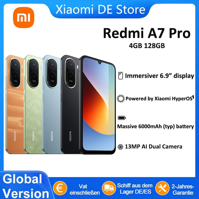 Version Globale REDMI A7 Pro (Nouveau) T�l�phone Mobile 13MP Double Cam�ra IA �cran LCD 6,9' Batterie Massif 6000mAh Smartphone Xiaomi HyperOS